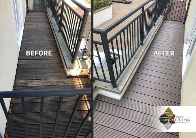 Chocolate Decking Before and After