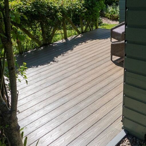 Champagne Light Oak From Tough Decking In Direct Sunlight Torbay