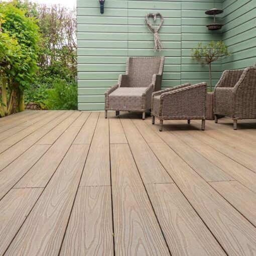 Tough Decking Champagne Light Oak Low Level With Staggered Uniform Joints