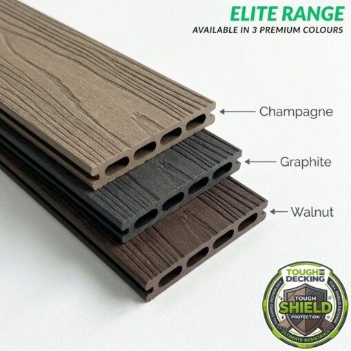 Elite Range - All 3 Uncapped Colours Available Only At Tough Decking
