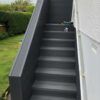 Premium Graphite Grey From Tough Deck With Charcoal L Profile Trim - Step To House
